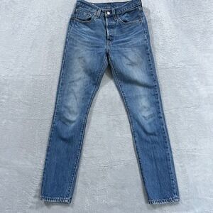 Levis Womens 501 Button Fly High Rise Skinny Jeans 24x30 Southwestern Normcore